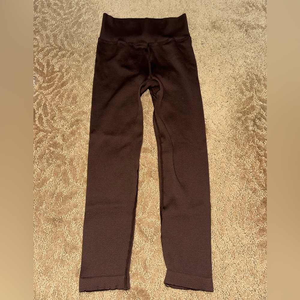 GAP Brown Ribbed Leggings